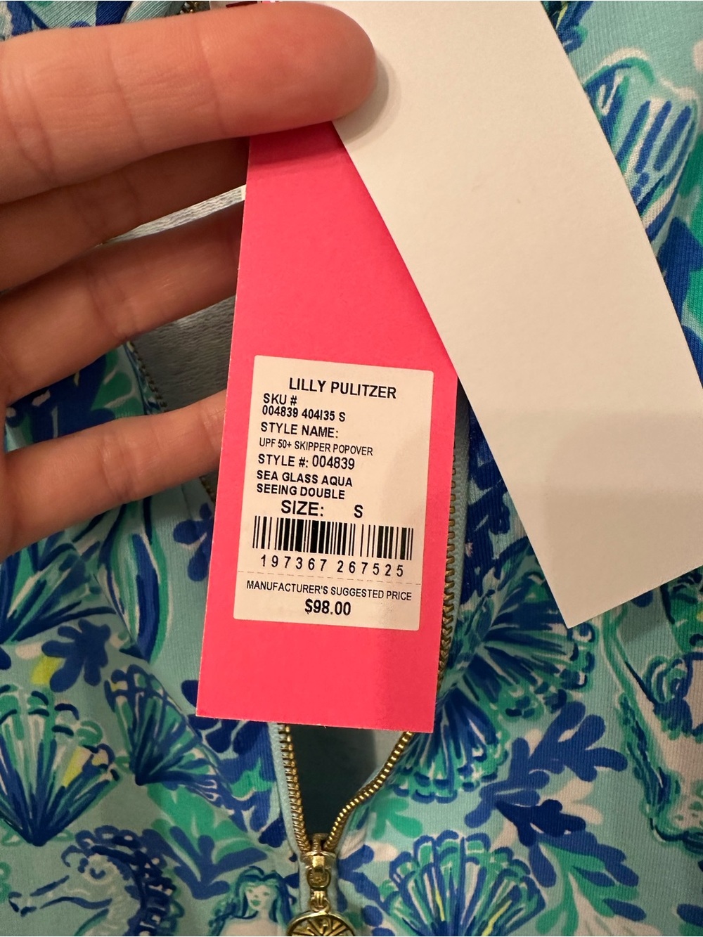 Lilly Pulitzer New with tags Skipper Popover Seeing Double Size Small - Picture 9 of 10